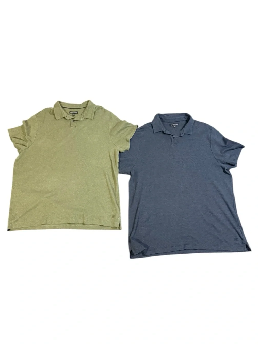 Banana Republic Polo Shirts XXL Lot 2 Green Grey Cotton Short Sleeve Casual